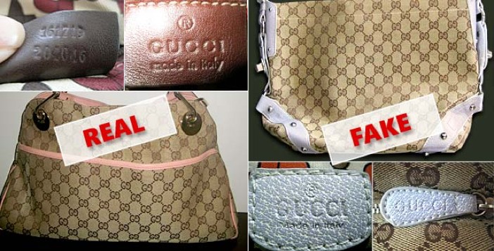 was cited the example of an alleged fake gucci bag on sale for $